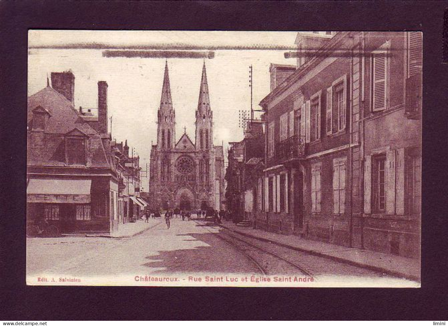 36 - CHATEAUROUX - RUE SAINT-LUC ET ÉGLISE SAINT-ANDRÉ - ANIMÉE -  - Chateauroux