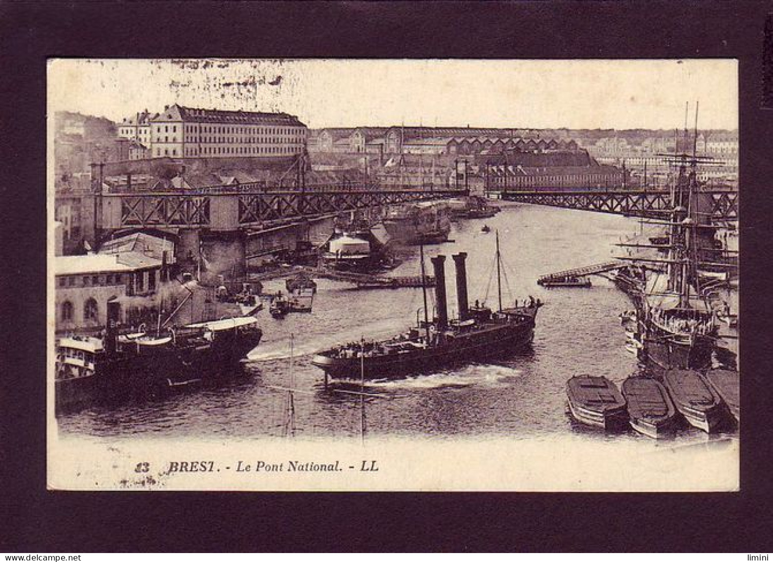 29 - BREST - LE PONT NATIONAL - BATEAUX -  - Brest