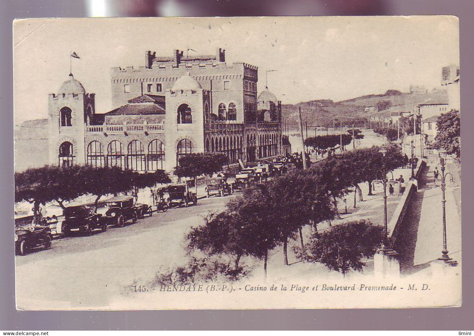 64 - HENDAYE - CASINO DE LA PLAGE ET BOULEVARD PROMENADE - AUTOMOBILE - ANIMÉE -  - Hendaye