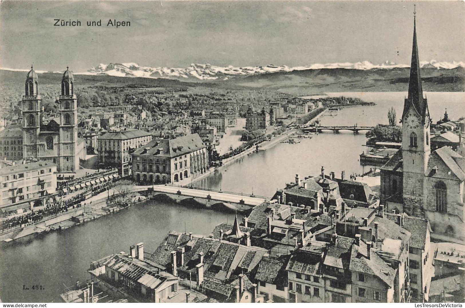 SUISSE - Zurich Und Alpen - Vue Générale - Vue Sur Une Partie De La Ville - Carte Postale Ancienne - Zürich