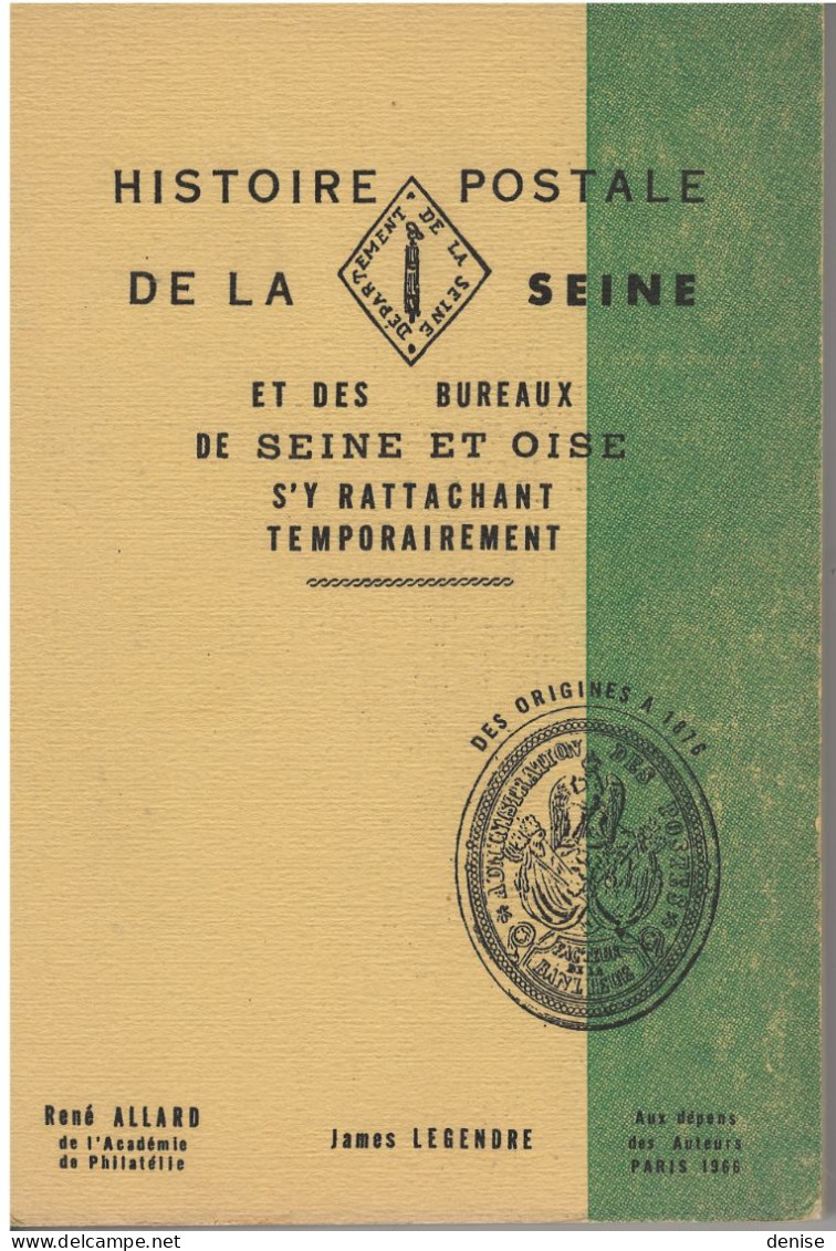 Histoire Postale De La Seine Et Seine Et Oise - Legendre - 1966 - Frankreich