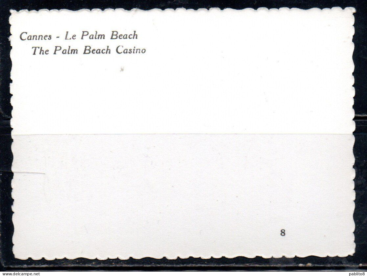 FRANCE FRANCIA CANNES LA PALM BEACH CASINO CARTE CARD CARTOLINA UNUSED NUOVA - Autres & Non Classés