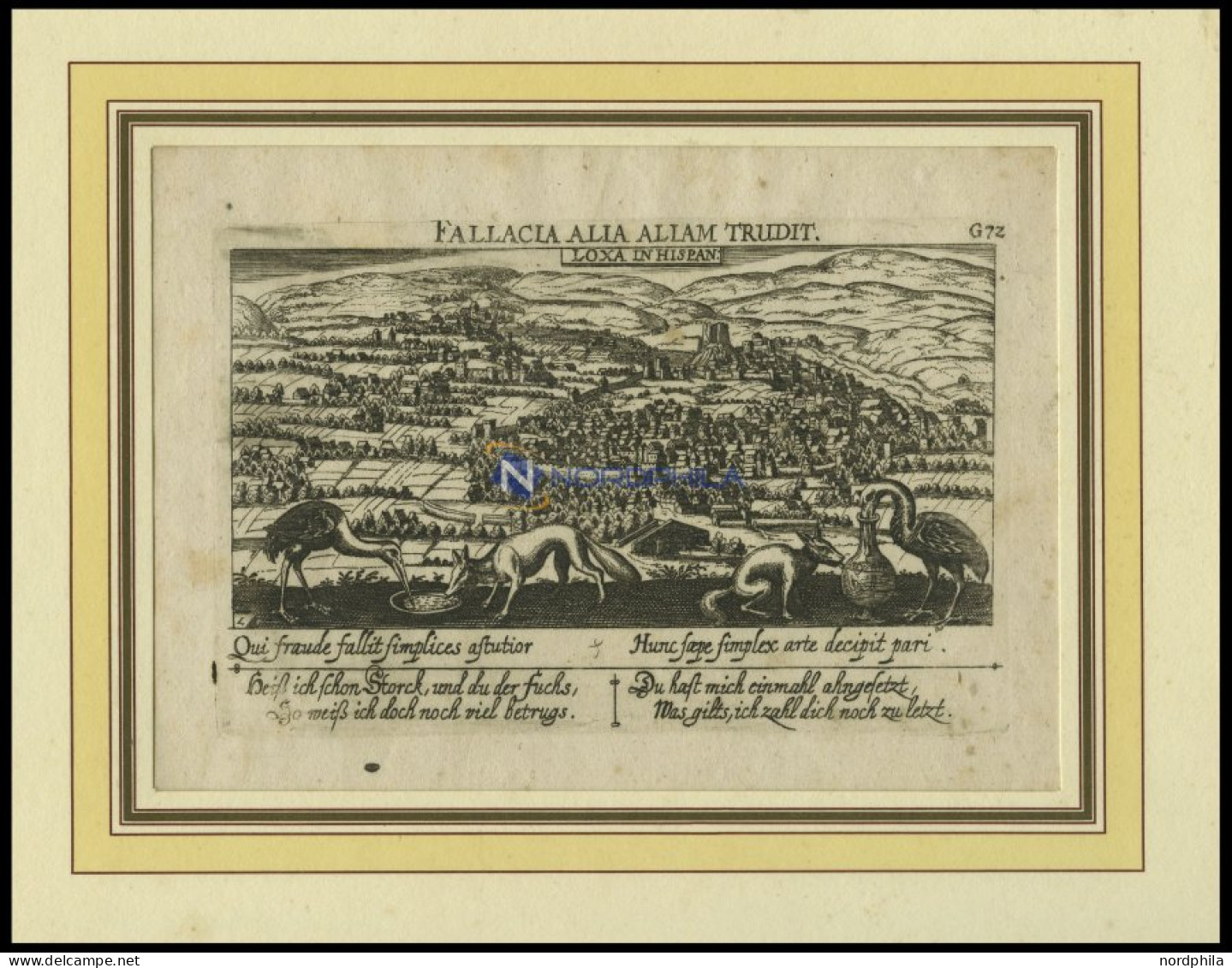 LOJA, Gesamtansicht, Kupferstich Von Meisner Um 1678 - Lithographien