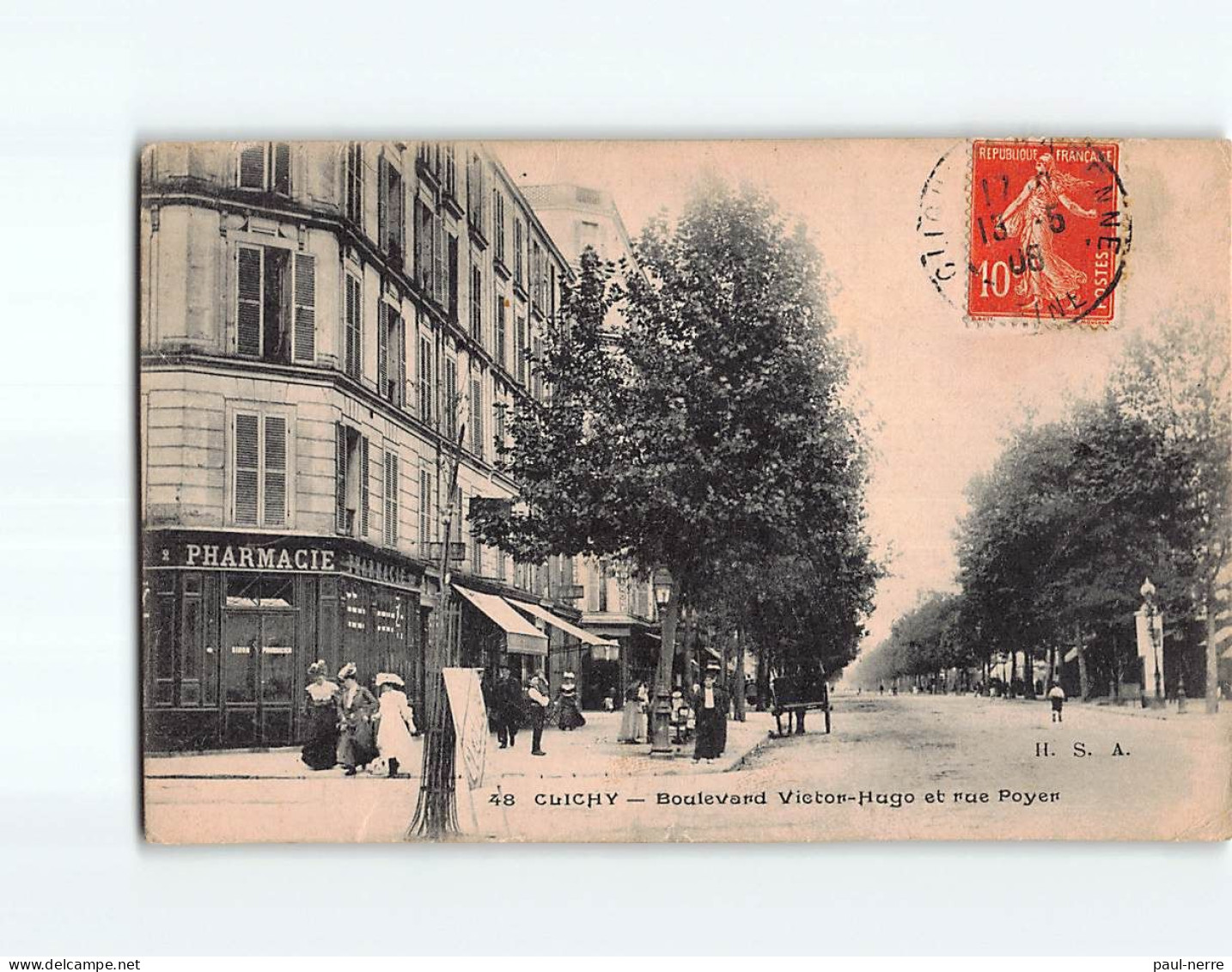 CLICHY : Boulevard Victor-Hugo Et Rue Poyer - état - Clichy