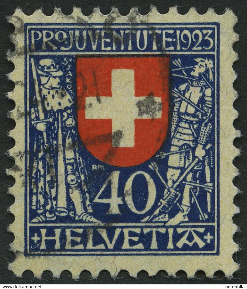 SCHWEIZ BUNDESPOST 188 O, 1923, 40 C. Pro Juventute, Pracht, Mi. 65.- - Used Stamps