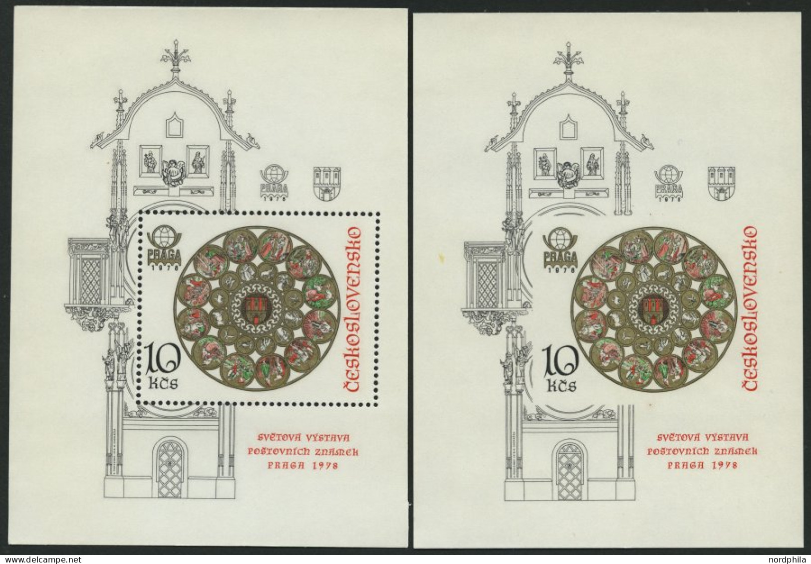 TSCHECHOSLOWAKEI Bl. 35A/B **, 1978, Blockpaar PRAGA, Pracht, Mi. 45.- - Altri & Non Classificati