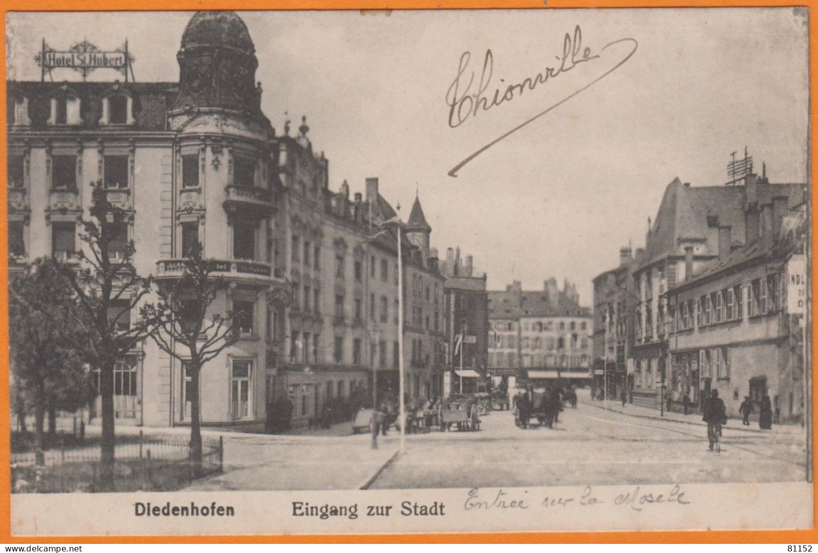 CPA  De DIEDENHOFEN  Eingang Zur Stadt   Le 18 Janvier 1919  écrite à THIONVILLE - Thionville