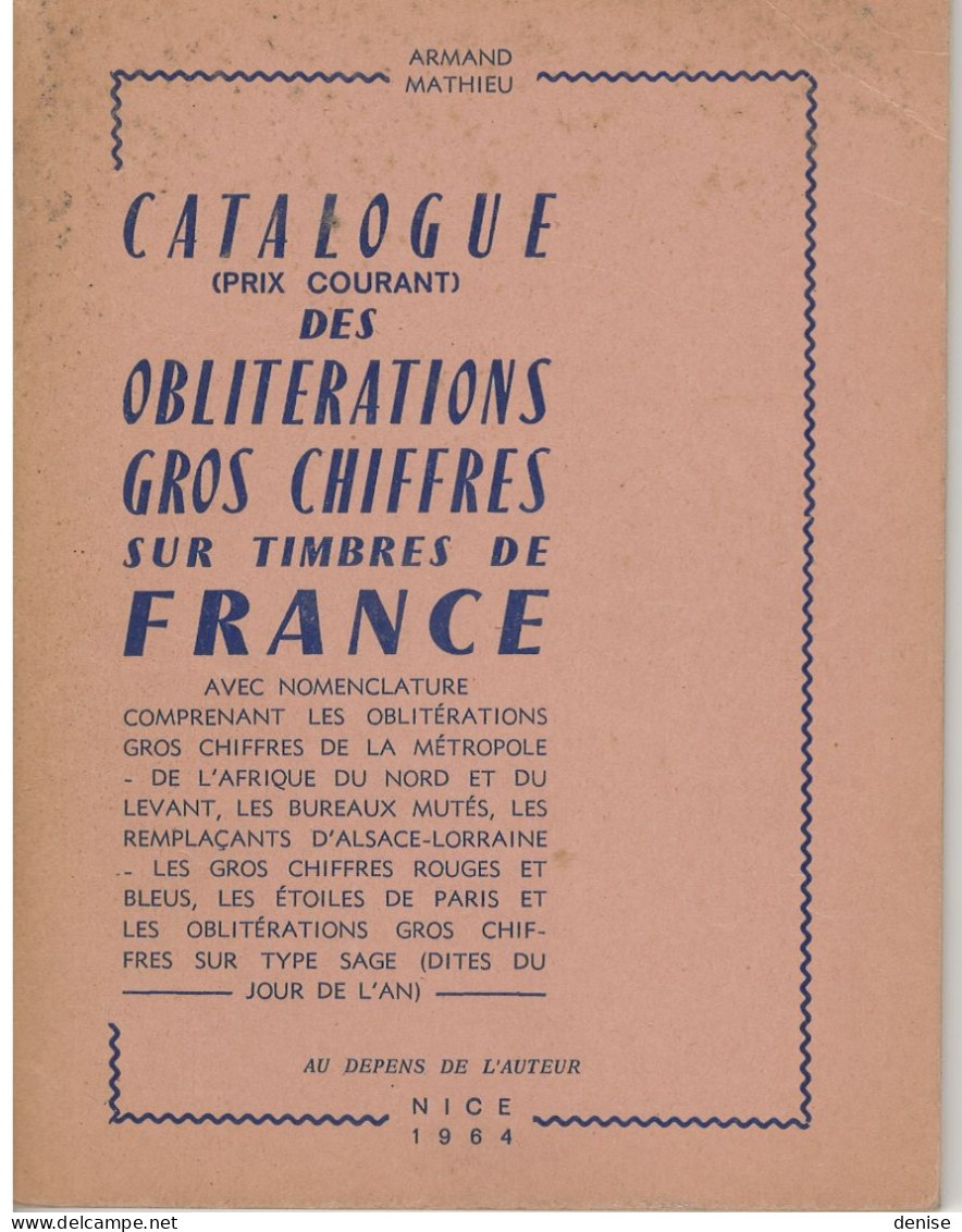 Catalogue Mathieu Des Gros Chiffres De France - 1964 - Frankrijk