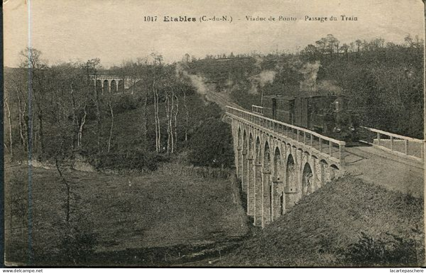 X127731 BRETAGNE COTES D' ARMOR ETABLES SUR MER VIADUC DE PONTO PASSAGE DU TRAIN - Etables-sur-Mer