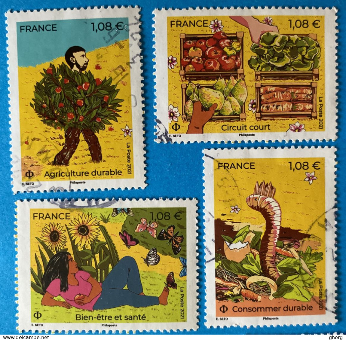 France 2021 : La Terre Et Les Hommes, Agriculture Durable N° 5514 à 5517 Oblitéré - Used Stamps