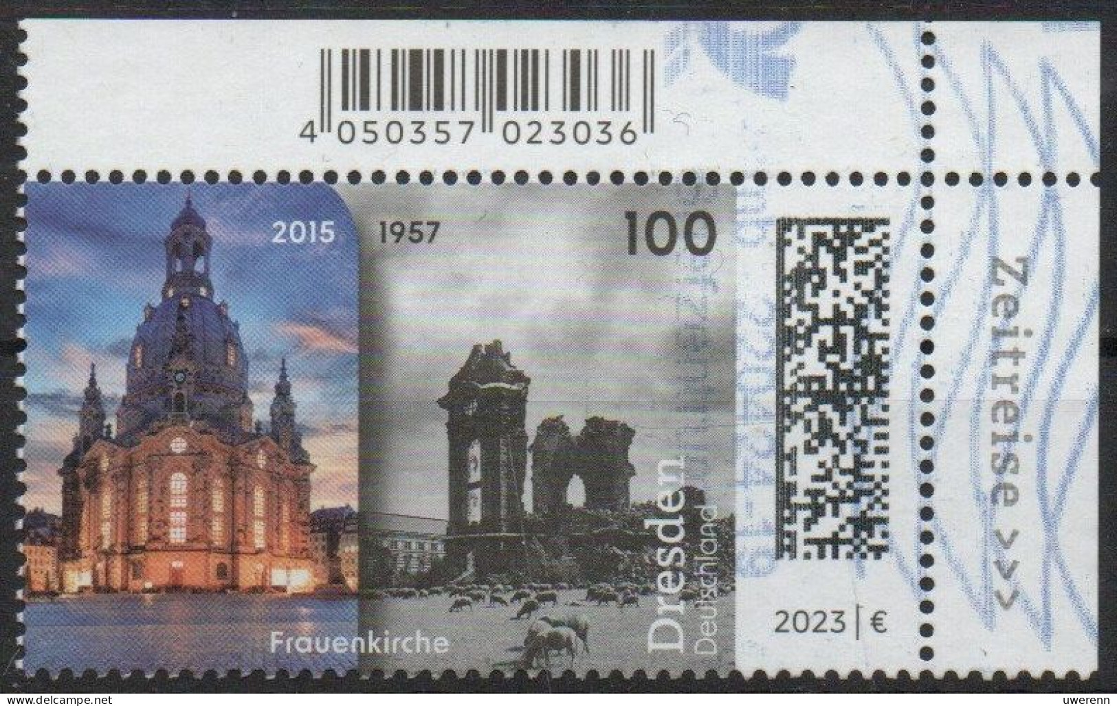 Deutschland 2023. Zeitreise Deutschland, Dresden Frauenkirche, Mi 3785 Gestempelt - Usati