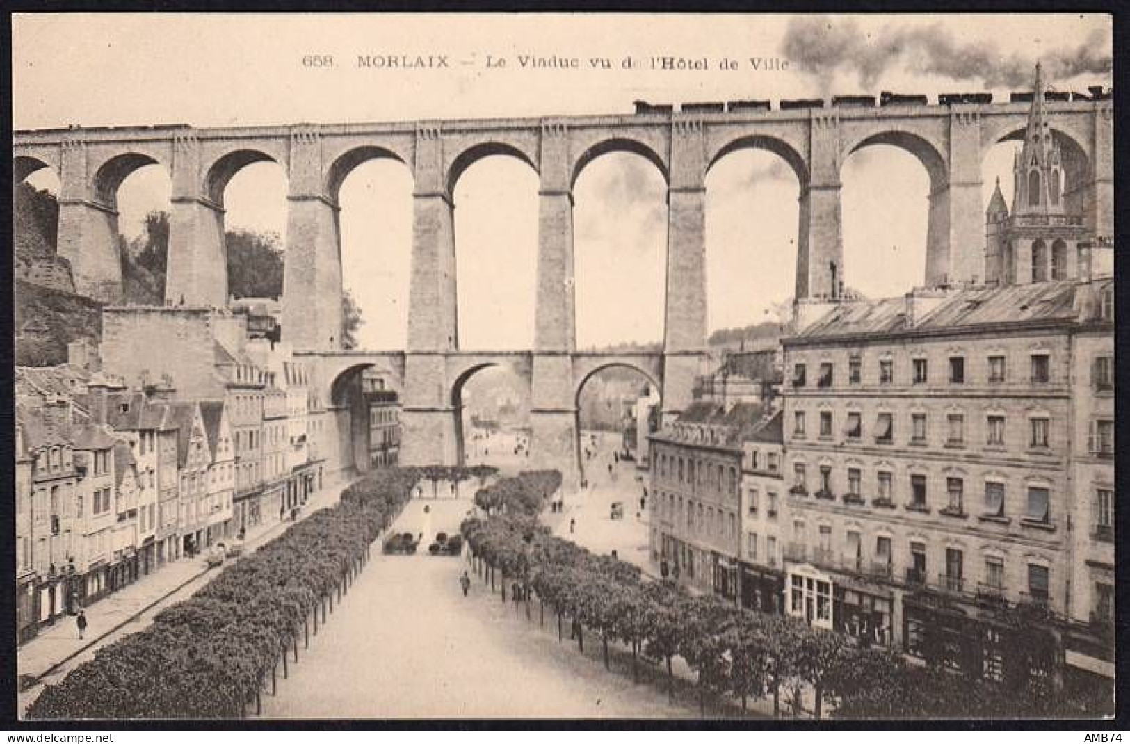 29-0027 - Carte Postale FINISTERE (29) - MORLAIX - Le Viaduc Vu De L'Hotel De Ville - Morlaix