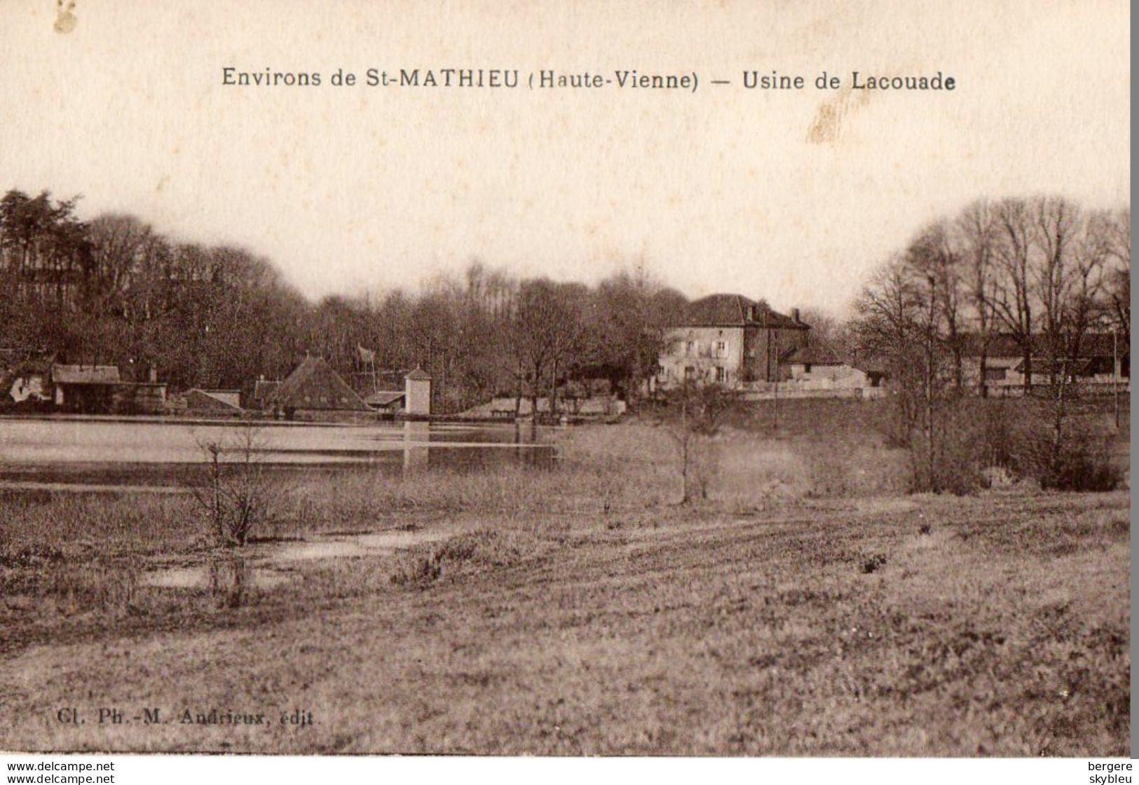 87. CPA - Près De SAINT MATHIEU - Usine De Lacouade - Tréfilerie- Pointerie - - Saint Mathieu