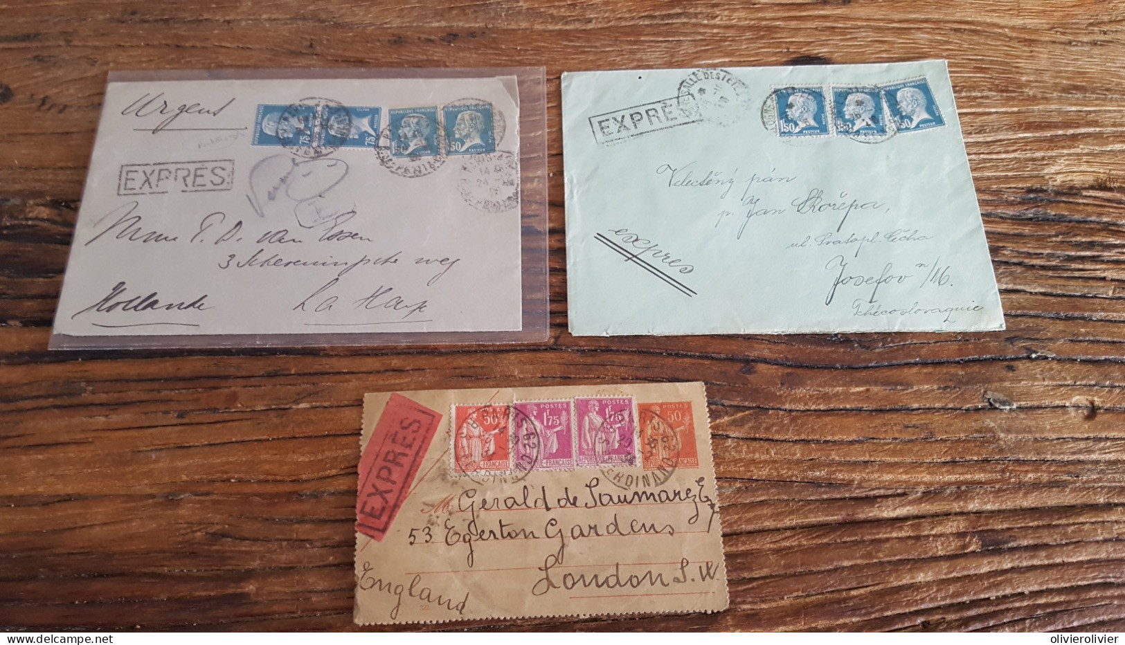 REF A2339  FRANCE OBLITERE COURRIERS EXPRESS FRANCE VERS ETRANGER BLOC - Collections