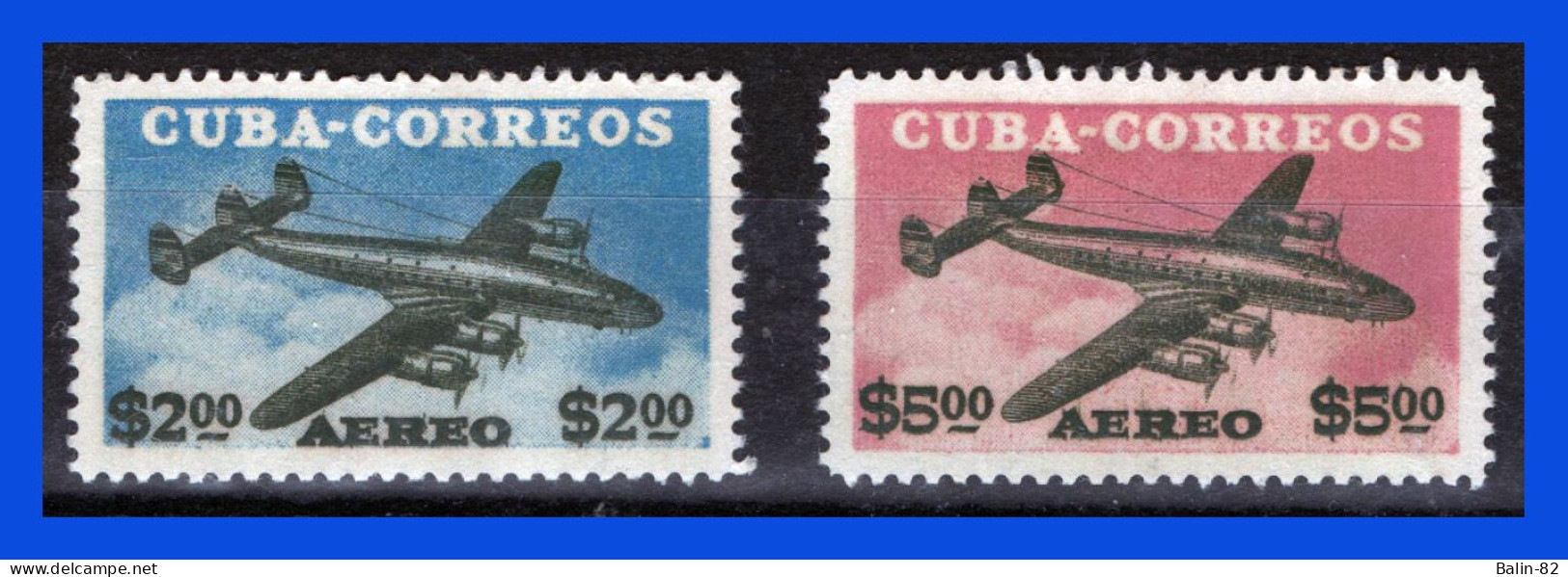 1955 - Cuba - Scott N C 121 - C 122 - MLH - CU- 23 - Posta Aerea
