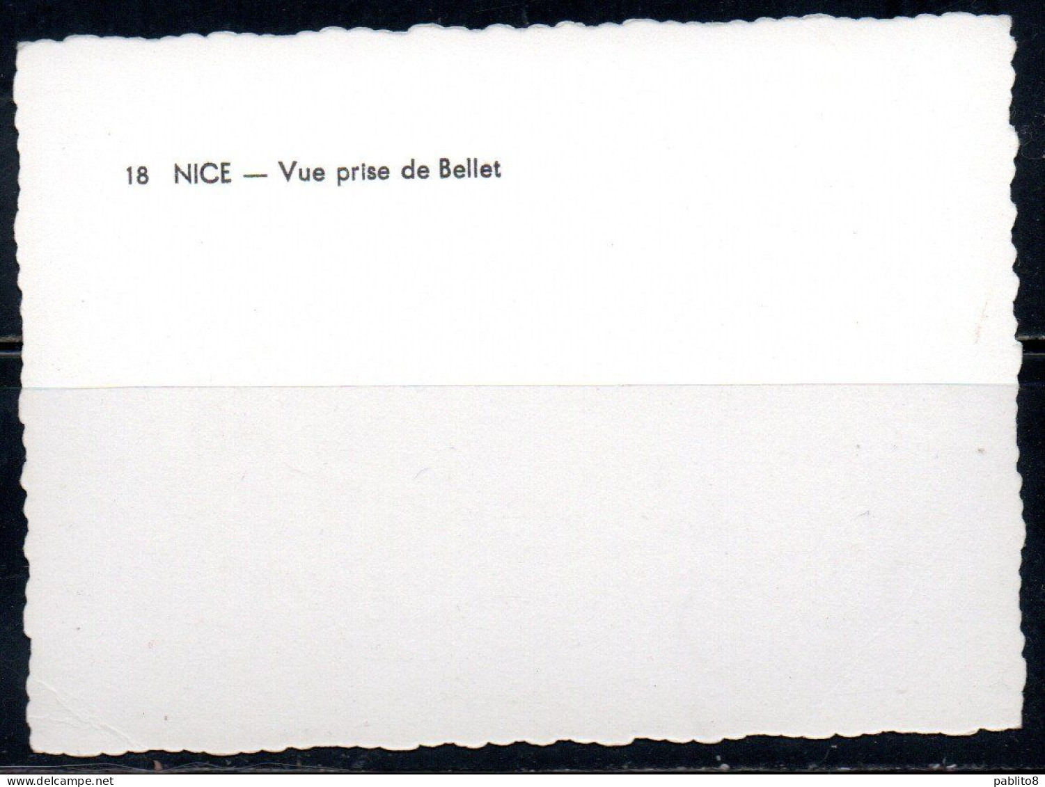 FRANCE FRANCIA NICE VUE PRISE DE BELLET CARTE CARD CARTOLINA UNUSED NUOVA - Altri & Non Classificati