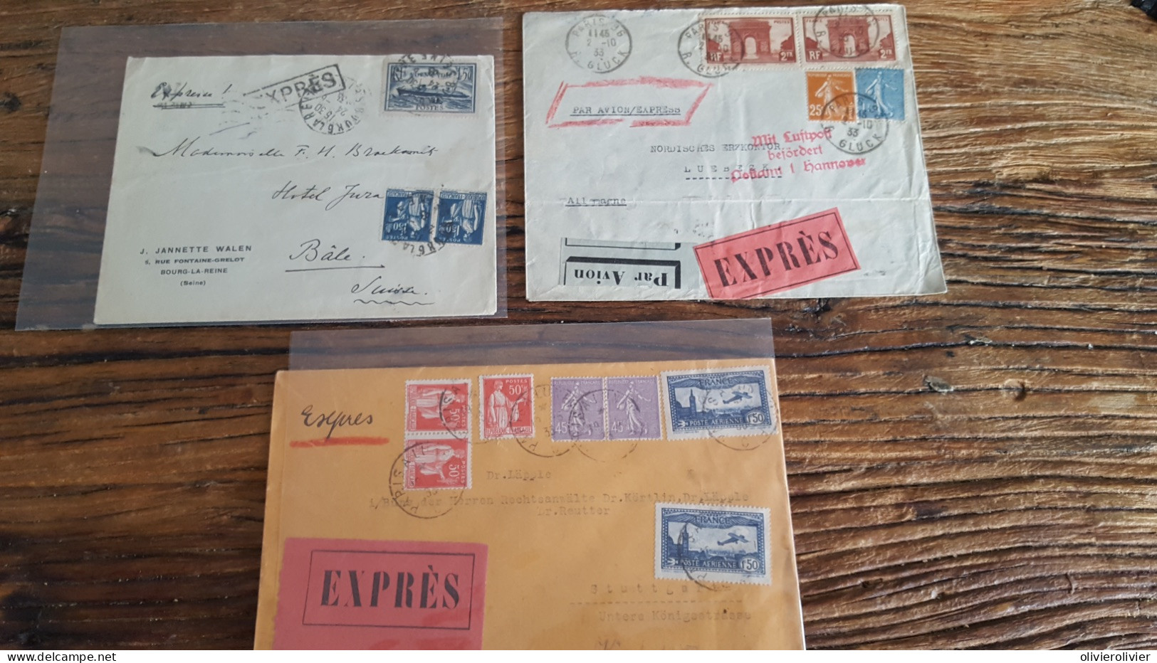 REF A2340  FRANCE OBLITERE COURRIERS EXPRESS FRANCE VERS ETRANGER BLOC - Collections