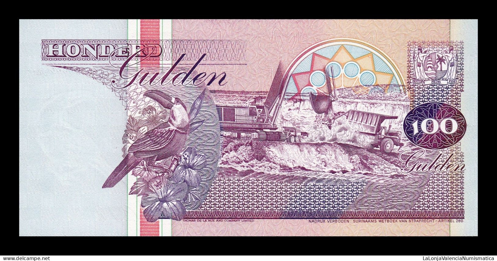 Surinam Suriname 100 Gulden 1998 Pick 139b Sc Unc - Surinam