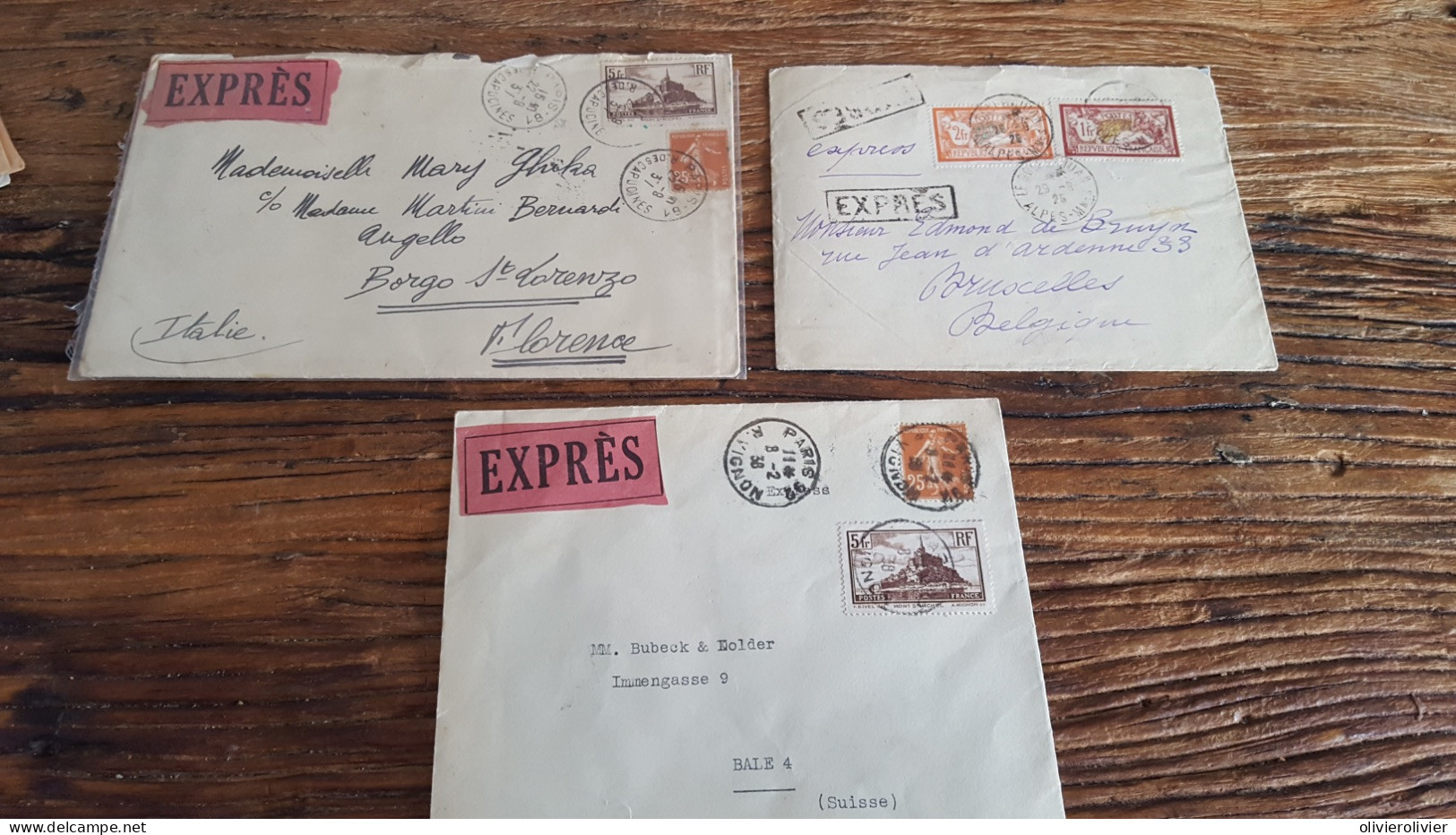 REF A2343  FRANCE OBLITERE COURRIERS EXPRESS FRANCE VERS ETRANGER BLOC - Collections