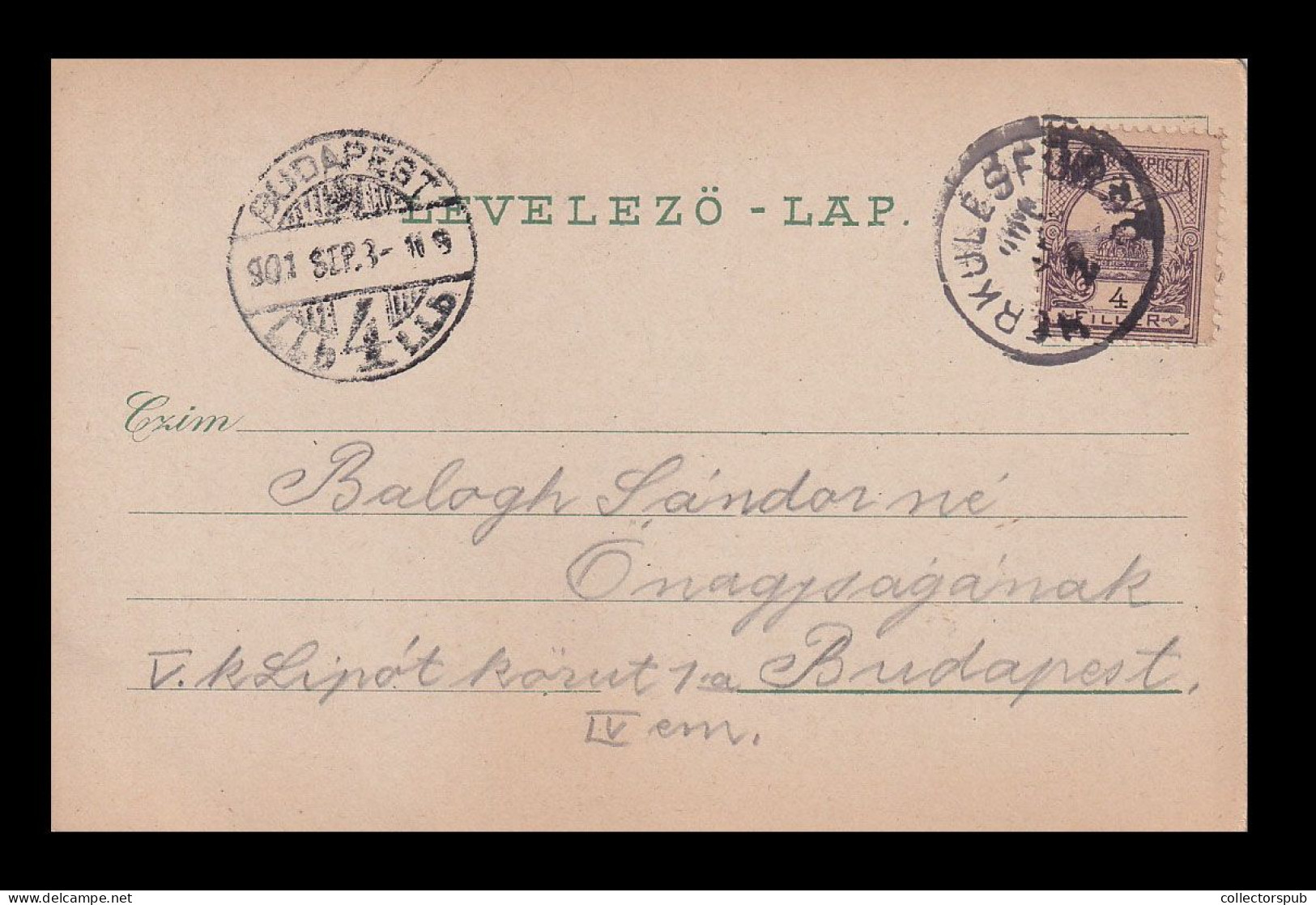 HERKULESFÜRDŐ 163407Vintage Postcard 1901 - Ungarn
