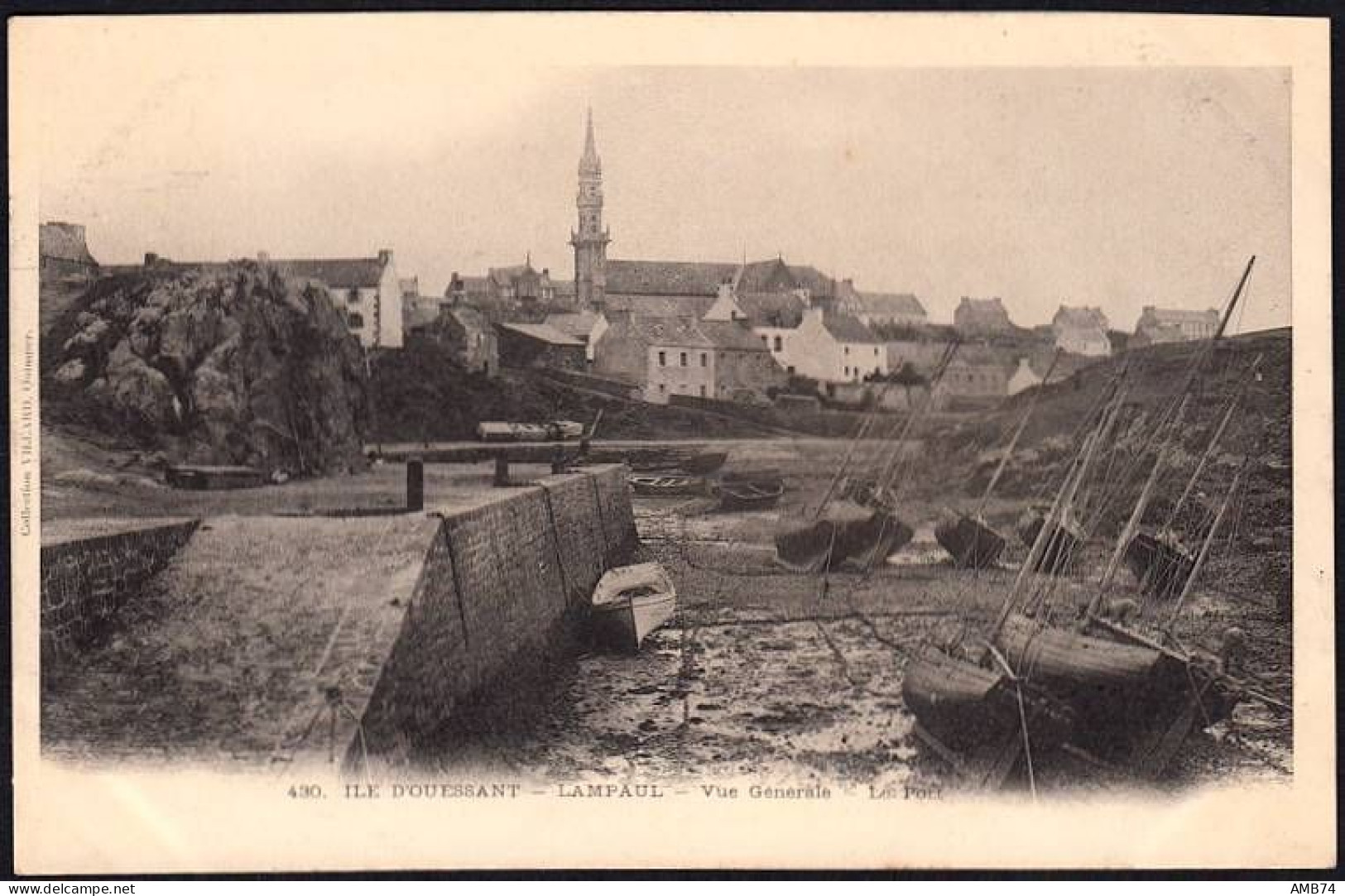 29-0030 - Carte Postale FINISTERE (29) - ILE D'OUESSANT - Lampaul - Vue Générale - Le Port - Ouessant