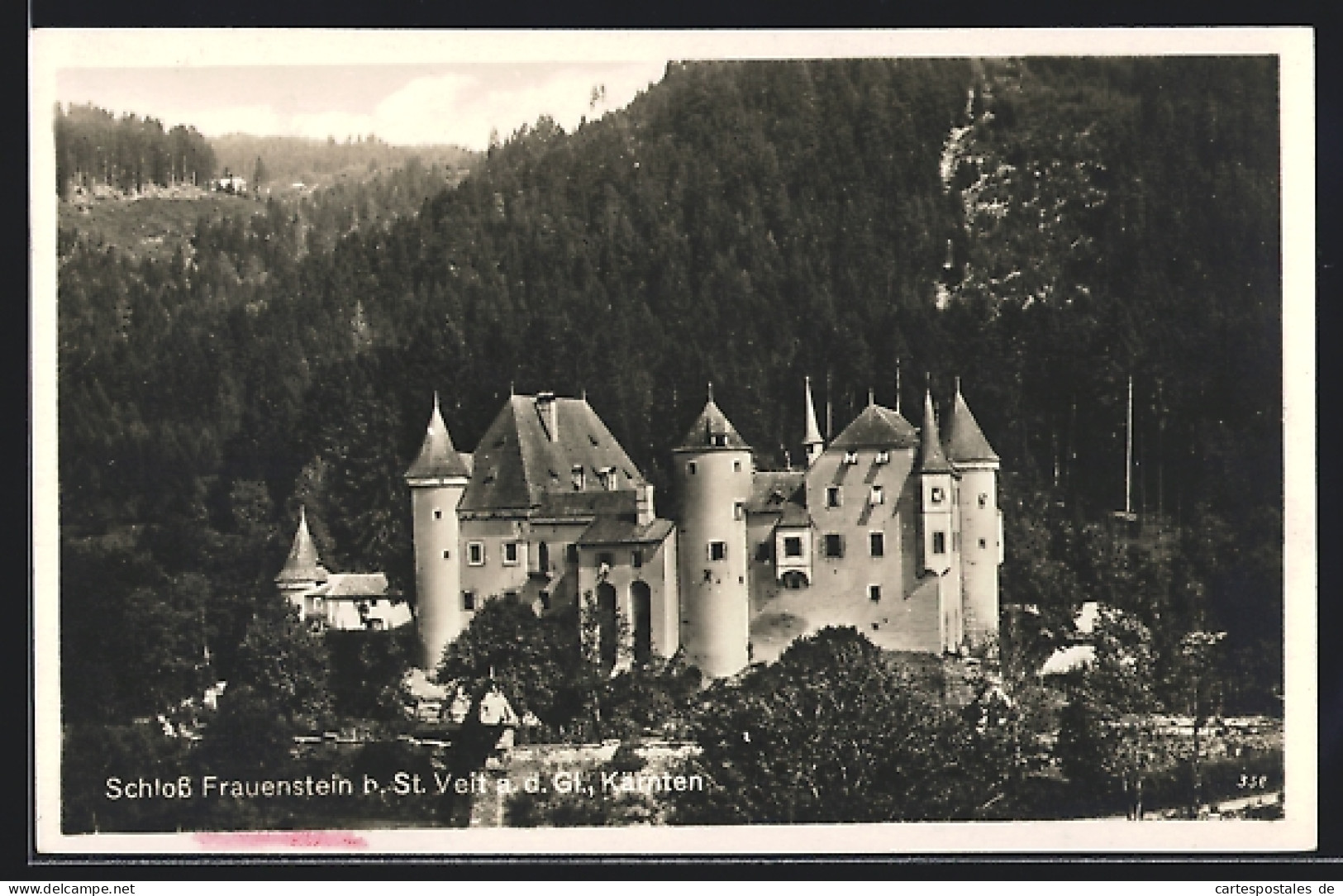 AK St. Veit A. D. Gl., Schloss Frauenstein Vor Bewaldetem Berghang  - Other & Unclassified