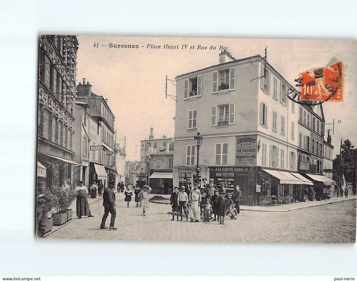 SURESNES : Place Henri IV Et Rue Du Bac - état - Suresnes