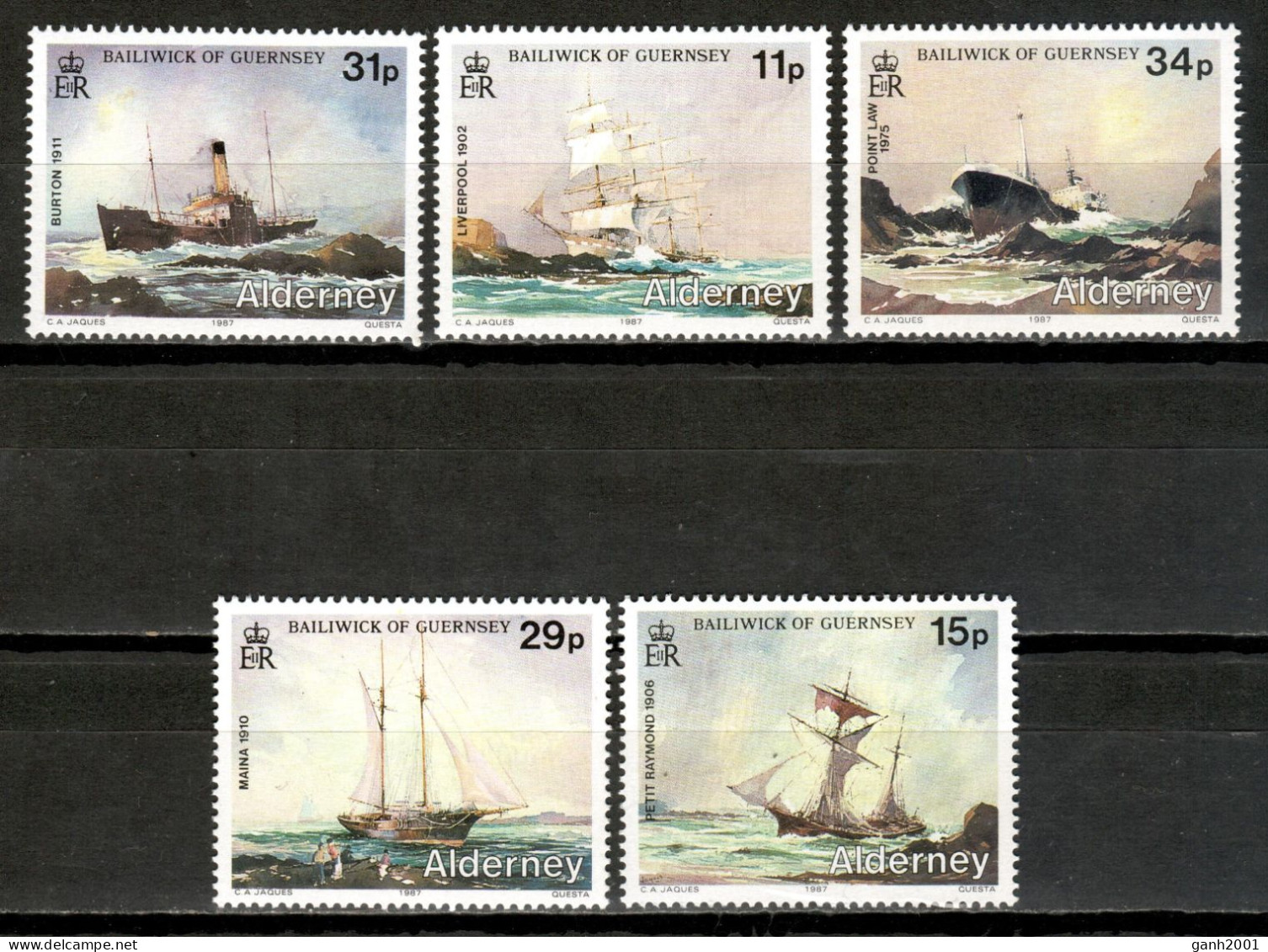 Alderney 1987 / Ships MNH Barcos Schiffe Bateaux / Cu17613  33-36 - Schiffe