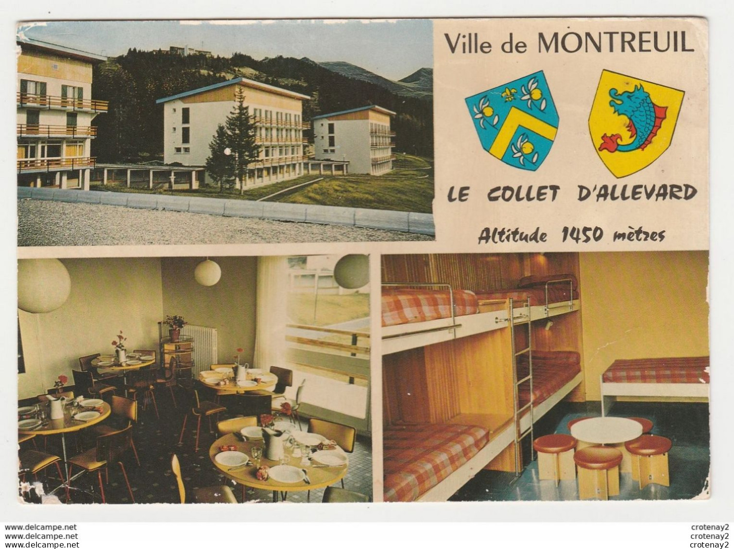 38 Le COLLET D'ALLEVARD N°38 Centre De Vacances De La Ville De 93 Montreuil En 3 Vues - Montreuil
