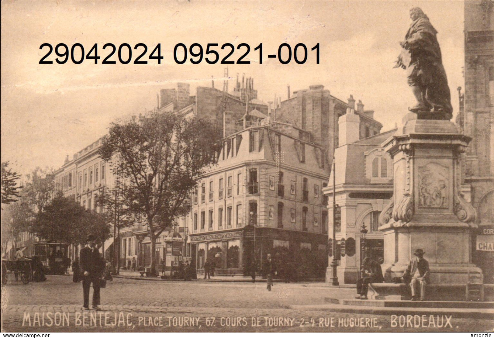 BORDEAUX. Cpa Pionnière -  Publicité De La Maison "BENTEJAC" Cours Tourny . (scans Recto-verso) - Bordeaux