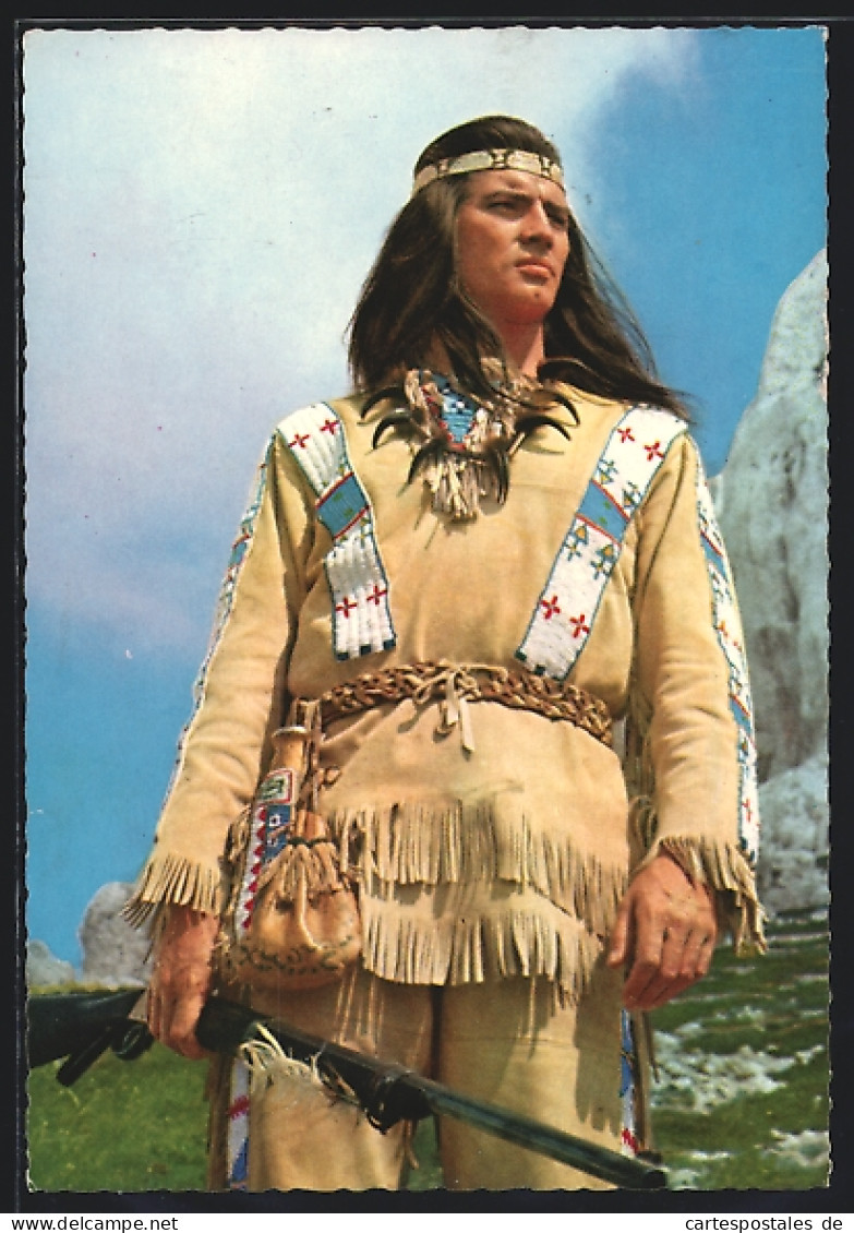 AK Schauspieler Pierre Brice In Dem Film Winnetou, Teil 1  - Actors