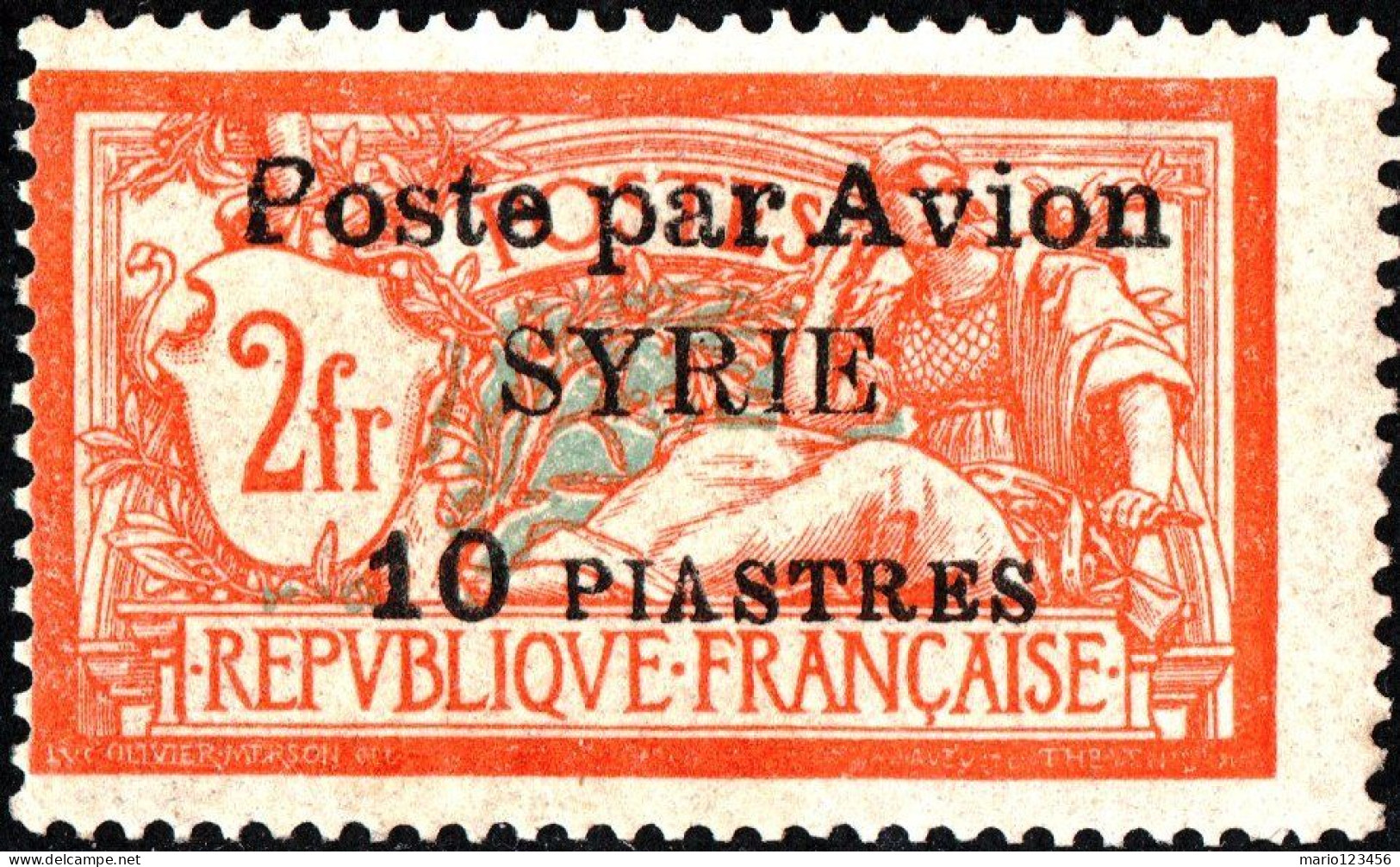 SIRIA, SYRIA, TIPO MERSON SOPRASTAMPATO, 1924, NUOVI (MNH**) Mi:SY 223, Scott:SY C21, Yt:FR-SY PA21 - Nuovi