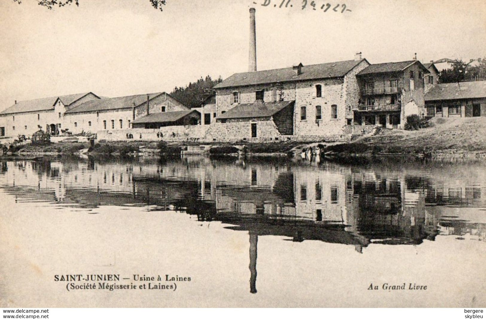 87. CPA - SAINT JUNIEN - Usine à Laines - Société Mégisserie Et Laines - 1927 - - Saint Junien