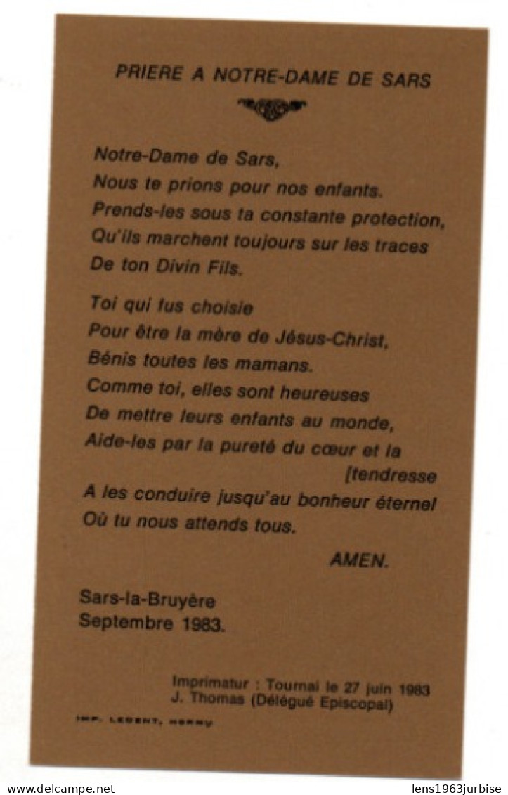 Sars - La -  Bruyère  , Notre Dame De  Sars  ( 1983 ) - Frameries