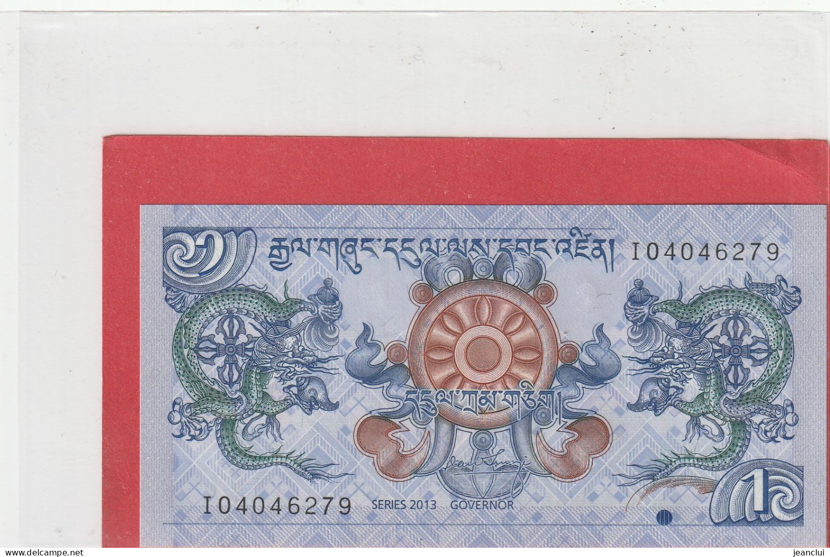 ROYAL MONETARY AUTHORITY OF BHUTAN .  1 NGULTRUM  . 2013   . N°  I 04046279  .  2 SCANNES  .  BILLET ETAT LUXE - Bhoutan