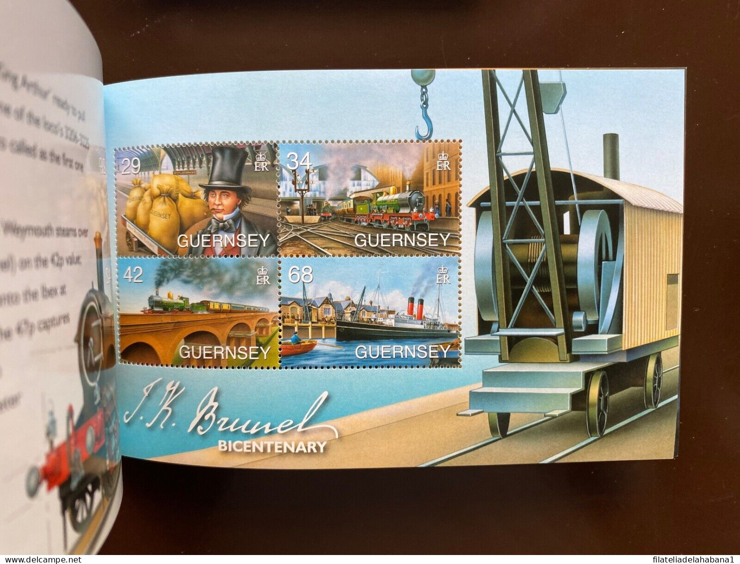 F-EX50127 GUERNSEY UK ENGLAND MNH 2006 ISAMBARD BRUNEL ART PAINTING SHIP RAILROAD.  - Guernesey