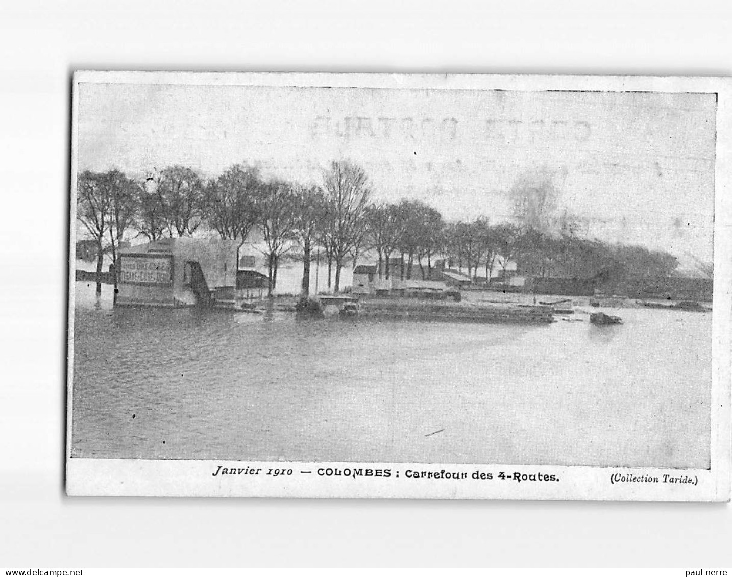 COLOMBES : Carrefour Des 4 Routes, Inondations 1910 - Très Bon état - Colombes