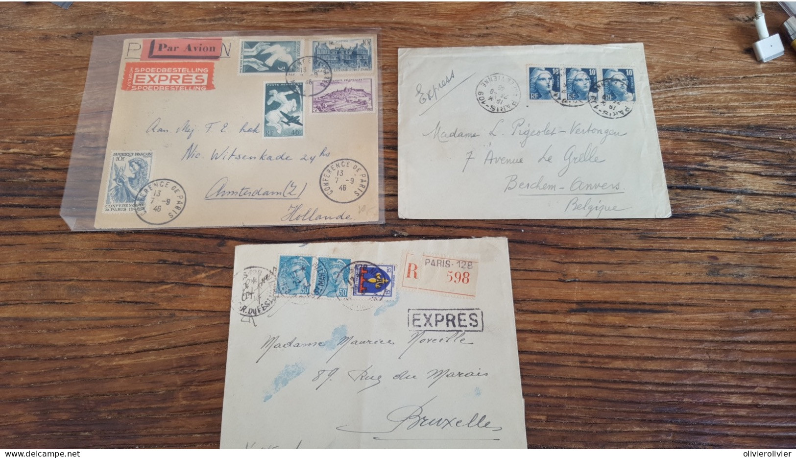 REF A2348  FRANCE OBLITERE COURRIERS EXPRESS FRANCE VERS ETRANGER BLOC - Collections