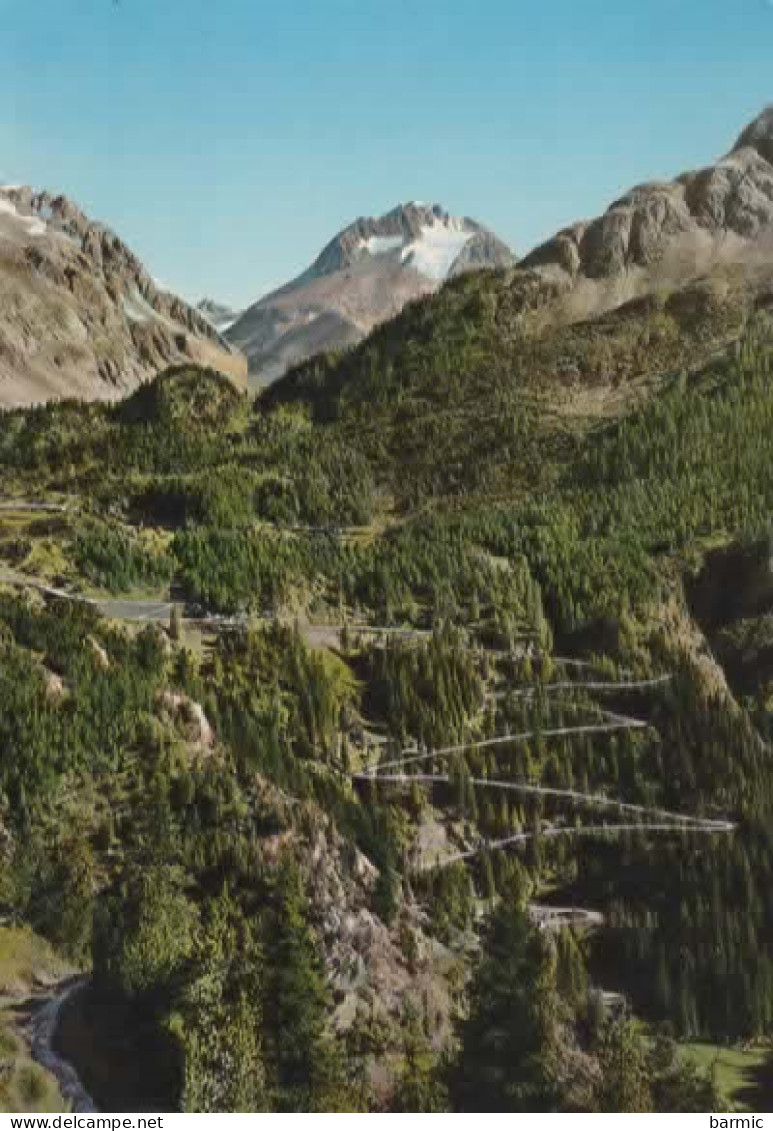 DIE SERPENTINEN DER MALOJASTRASSE UND PIZ DEL FORNO COULEUR  REF 15884 - Sonstige & Ohne Zuordnung