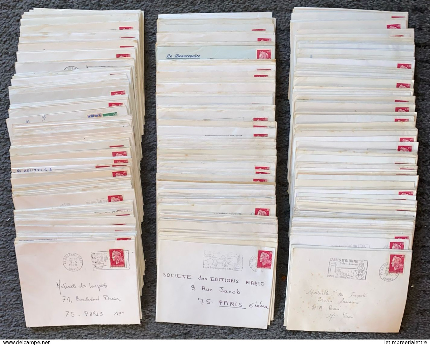 France - Flamme - Lot De 400 Enveloppes - Divers - 1970 - Mechanical Postmarks (Advertisement)