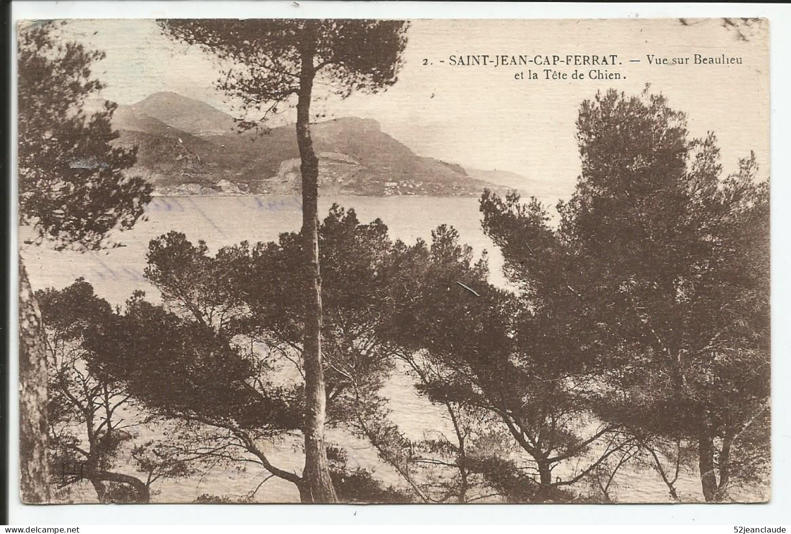 Vue Sur Beaulieu Et La Tête De Chien    1921     N° 2 - Saint-Jean-Cap-Ferrat