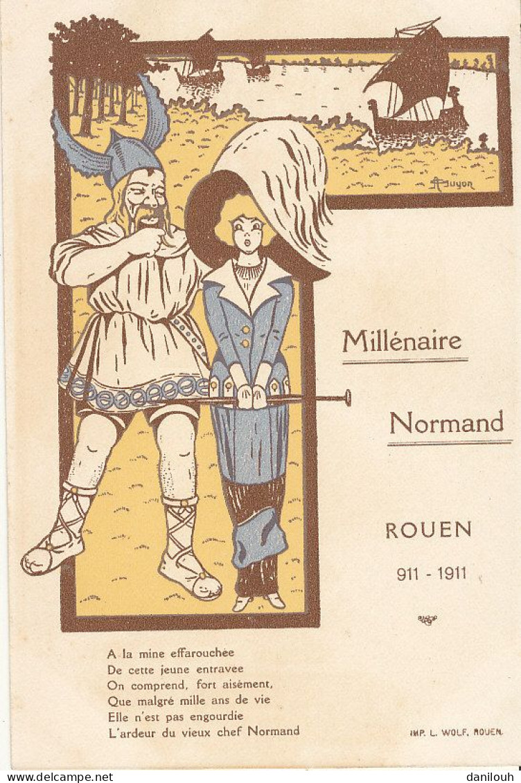 76 // ROUEN   Illustration  MILLENAIRE NORMAND   ROUEN 911 1911  Edit Wolfs - Rouen