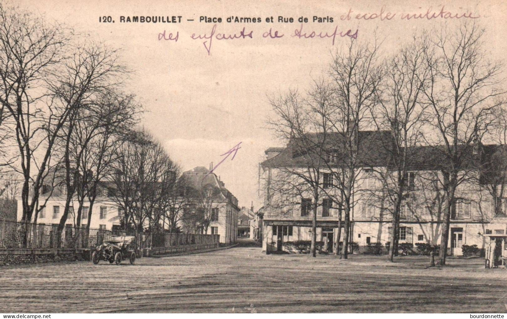 78* RAMBOUILLET Place D Armes Et Rue De Paris - Rambouillet