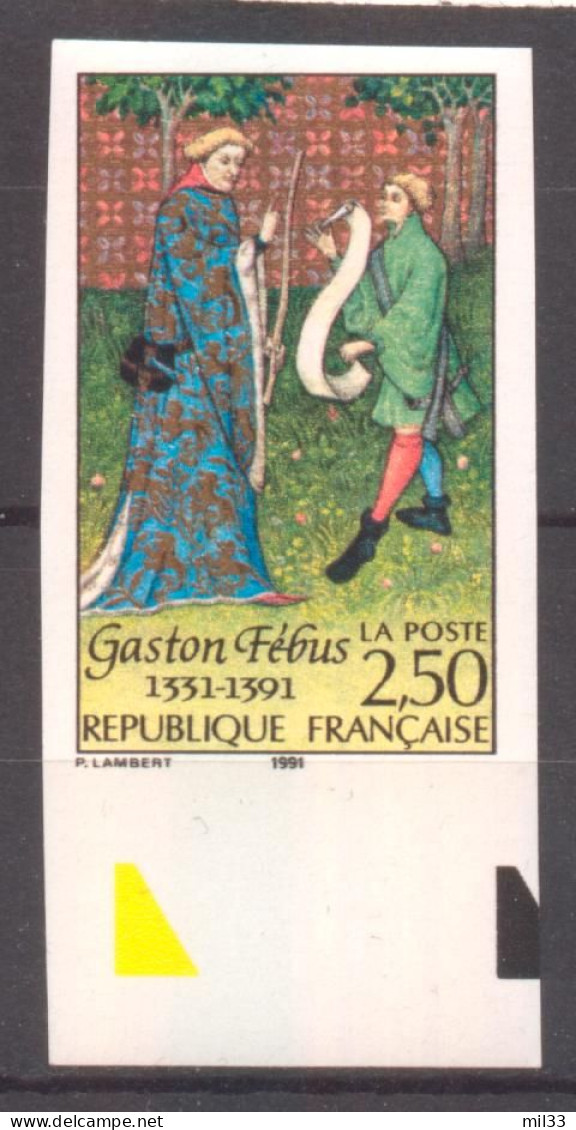 Gaston Fébus YT 2708 De 1991 Bord De Feuille Sans Trace Charnière - Zonder Classificatie