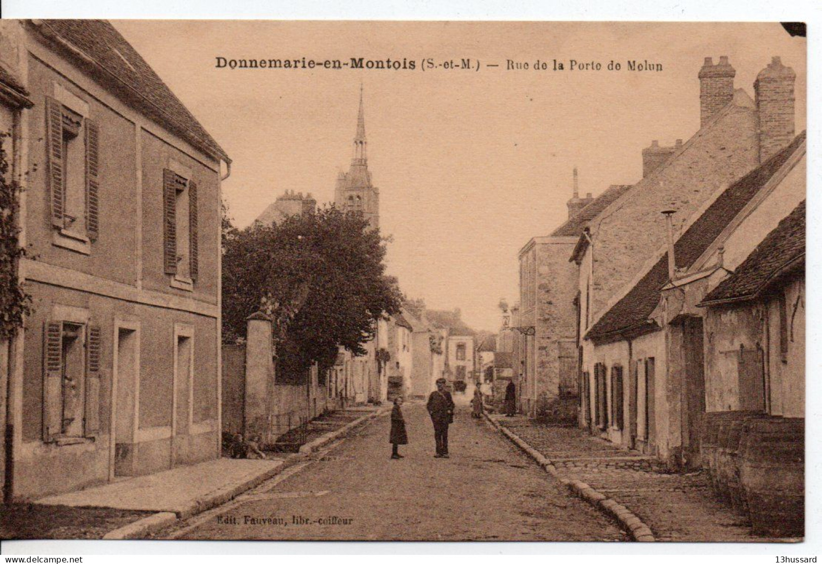 Carte Postale Ancienne Donnemarie En Montois - Rue De La Porte De Melun - Other & Unclassified