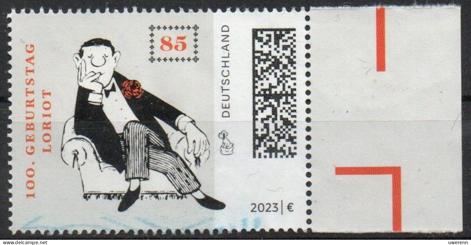 Deutschland 2023. Loriot, Marke Aus Block, Mi 3795 Gestempelt - Used Stamps