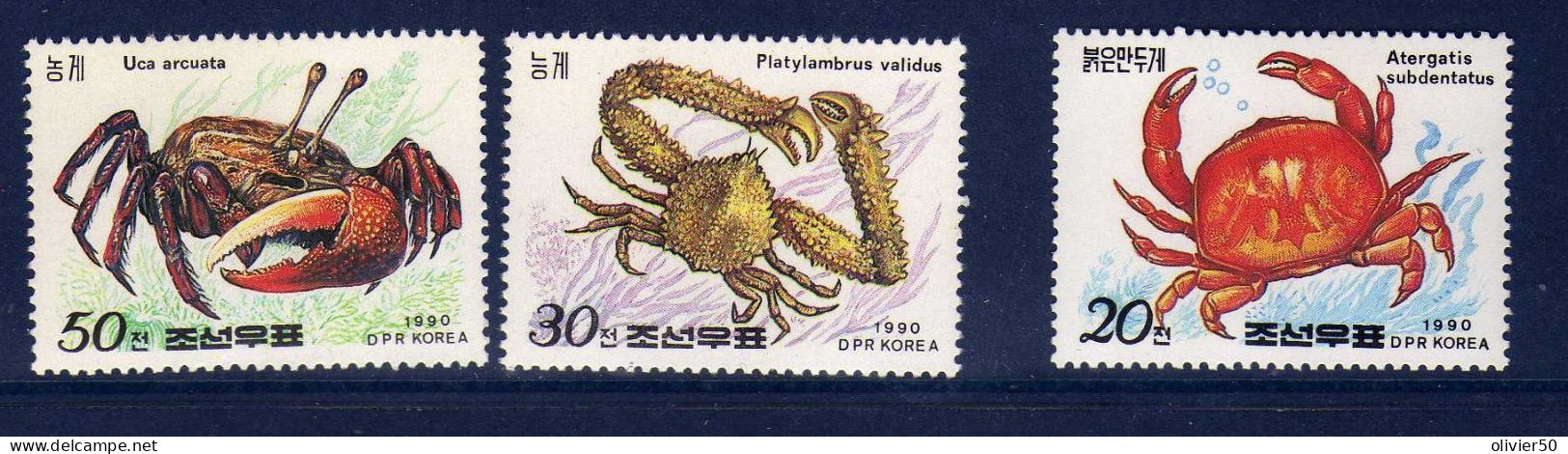 Coree Du Nord - 1990 - Faune - Crabes -- Neufs** - MNH  - - Korea (Nord-)
