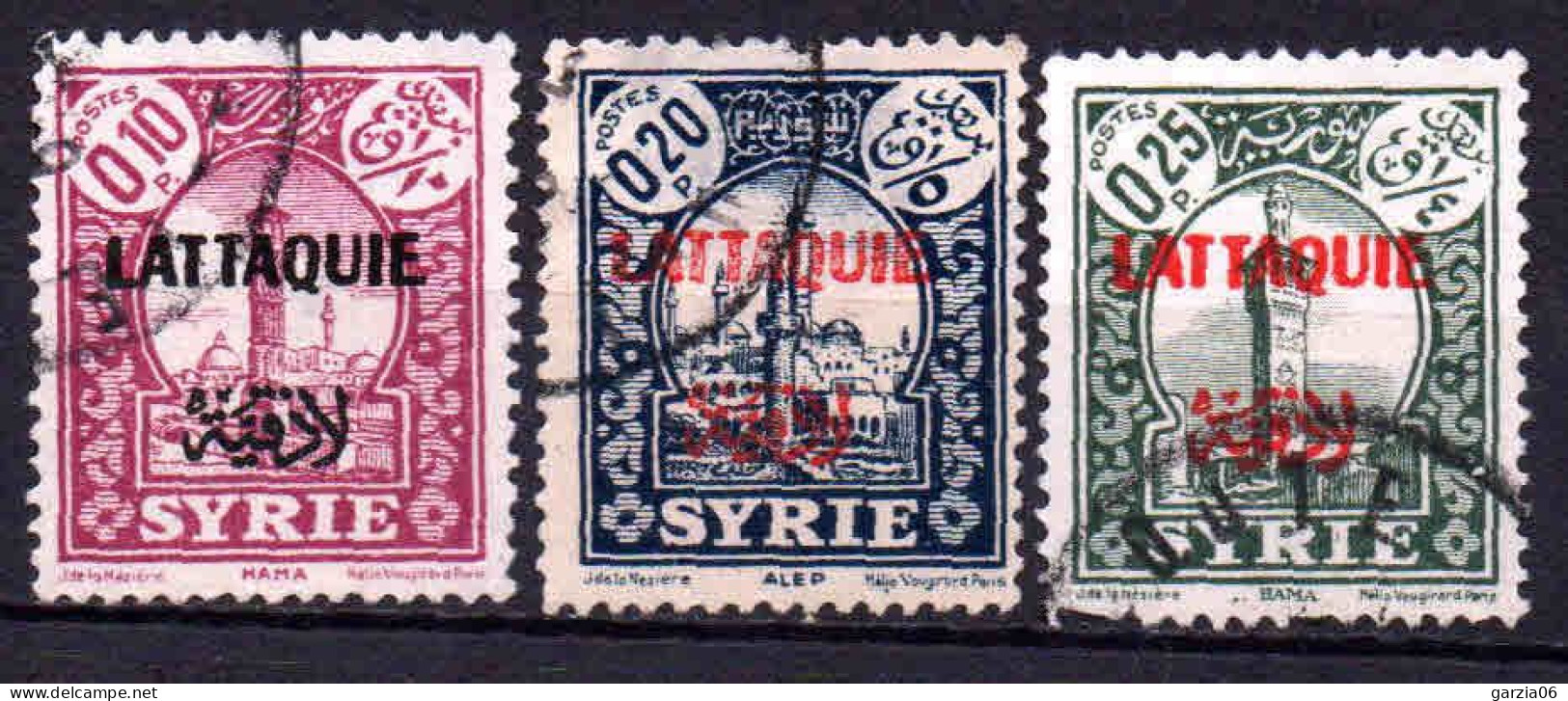 Lattaquié  - 1931 -  Tb De Syrie Surch - N° 1 à 3 - Oblit - Used - Oblitérés