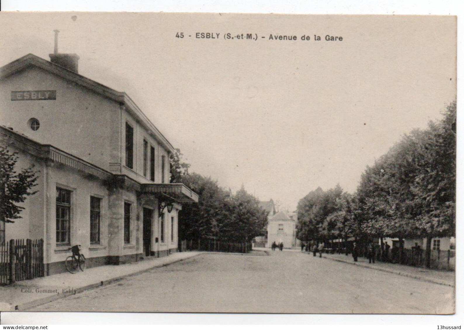 Carte Postale Ancienne Esbly - Avenue De La Gare - Chemin De Fer - Esbly