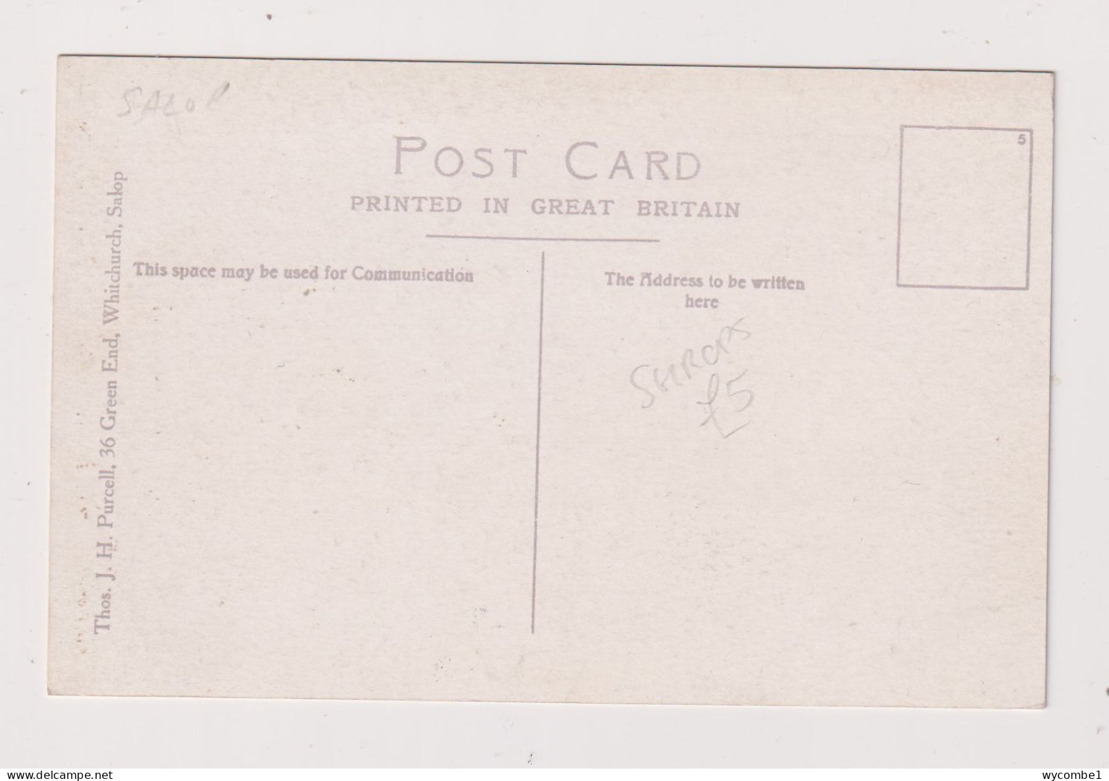 ENGLAND -  Whitchurch Dodington  Unused Vintage Postcard - Shropshire